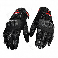 Scoyco Sporty Full-Finger Anti-Slip Motorcycle Gloves - Black (Pair / L Size)