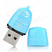 SIYOTEAM SY-U38 USB 2.0 Micro SD / TF Card Reader - Blue (Max. 32GB)