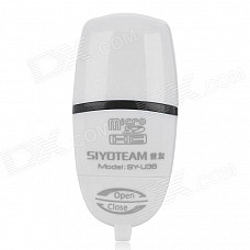 SIYOTEAM SY-U38 USB 2.0 Micro SD / TF Card Reader - White (Max. 32GB)