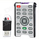 3-in-1 Wireless Infrared Remote Controller + Laser Pointer + USB Receiver for PC / Tablets - Black