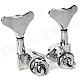 Fishtail Shape Bass Tuner Machine Head String Knobs - Silver (2 PCS)