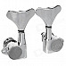 Fishtail Shape Bass Tuner Machine Head String Knobs - Silver (2 PCS)