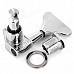 Fishtail Shape Bass Tuner Machine Head String Knobs - Silver (2 PCS)