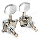 Guitar Tuner Plastic Head Iron String Knobs - Silver (2 PCS)