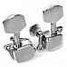 Guitar Tuner Plastic Head Iron String Knobs - Silver (2 PCS)