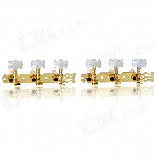 Classic Machine Heads Guitar Tuner - White + Golden (2 PCS)