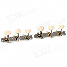 Classic Machine Heads Guitar Tuner - Silver + Beige (2 PCS)