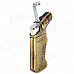 Tank Pattern Windproof Butane Gas Lighter - Golden