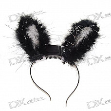 Flashing LED Rabbit Ear Head Band for Party (Color Assorted)