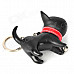 Cute Cartoon Cat Toy w/ 360 Degrees Rotating Head & Keychain - Black