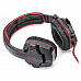 SADES SA-901 USB 2.0 Headphone w/ Microphone - Black + Red (270cm)