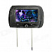 7" HD LCD 800 x 480 Screen Car Headrest Monitor with Remote Controller / AV-IN - Black (2 PCS)