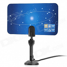 UHF / VHF Digital Indoor TV Antenna for HDTV / STB - Blue + Black