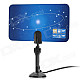 UHF / VHF Digital Indoor TV Antenna for HDTV / STB - Blue + Black