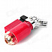 HJ-01 Portable Windproof Blue Flame Butane Gas Jet Lighter - Red + Silver