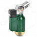 Portable Windproof Blue Flame Butane Gas Jet Lighter - Deep Green + Silver