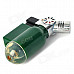 Portable Windproof Blue Flame Butane Gas Jet Lighter - Deep Green + Silver