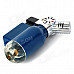 Portable Windproof Blue Flame Butane Gas Jet Lighter - Blue + Silver