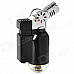 Stylish Windproof Butane Jet Torch Lighter - Black + Silver