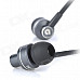 BIDENUO G-350 In-Ear Earphone w/ Microphone - Grey (3.5mm Plug / 110cm)