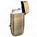 2-in-1 Tank Style Windproof Butane Lighter + Quartz Watch w/ Colorful Lights - Bronze (1 x 377)