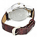 2-in-1 PU Leather Quartz Wrist Watch w/ Butane Lighter - Silver + Brown (1 x 377)