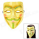 V for Vendetta Anonymous Guy Fawkes Plastic Mask - Glow-in-The Dark Yellow + Green