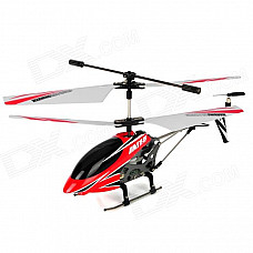 Rechargeable 3.5-CH IR Remote Controlled R/C Helicopter w/ Gyro - Red + Black + White