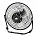 JD-618 8" 3-Blade Metal Cooling Fan - Black (AC100~240V / 2-Flat-Pin Plug)