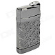 Windproof Zinc Alloy Electroplating Butane Jet Lighter - Deep Grey