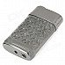 Windproof Zinc Alloy Electroplating Butane Jet Lighter - Deep Grey