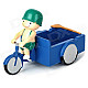 Little Soldier Ride on Cleaning Tricycles Style Ashtray - Blue + Green + Beige + Black