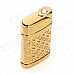 Windproof Zinc Alloy Electroplating Butane Jet Lighter - Golden