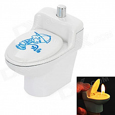 Creative Plastic Closestool Style Butane Gas Lighter - White