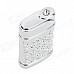 Windproof Zinc Alloy Electroplating Butane Jet Lighter - Silver