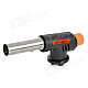 Outdoor Windproof 1300'C Jet Flame Butane Torch Lighter - Silver + Black + Orange