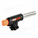 Outdoor Windproof 1300'C Jet Flame Butane Torch Lighter - Silver + Black + Orange