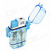 Cool Red Flame Windproof Butane Jet Lighter - Transparent Blue