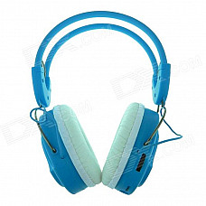 BQ-268 USB Rechargeable Wireless Headphone with TF / FM / 3.5mm Jack - Blue