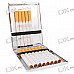 Elegant Stainless Steel Cigarette Case (Holds 20)