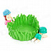 Little Soldiers Playing Hide and Seek Game Style Ashtray - Green + Pink + Blue