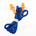 Jazz Drum Soft Silicone Noise Isolation In-Ear Earplugs w/ Strap - Blue + Orange (Pair)