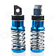 DIY Motorcycle Parts Universal Stainless Steel Spring Back Pedals - Blue (Pair)