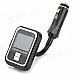 1.5'' LCD Long Flexible Pipe Wireless Car MP3 Player FM Transmitter w/ USB / SD / TF - Black