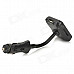 1.5'' LCD Long Flexible Pipe Wireless Car MP3 Player FM Transmitter w/ USB / SD / TF - Black