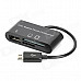 USB 2.0 SD / Micro SD Card Reader for Samsung - Black (Max.16GB)