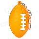 Creative American Football Shaped Sponge + Stainless Steel Keychain - Orange