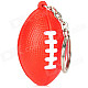 Creative American Football Shaped Sponge + Stainless Steel Keychain - Red