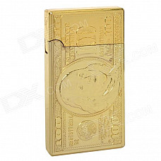 Novelty US Dollar Gold Bar Style Windproof Butane Lighter - Golden