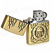 Skull Ares Pattern Kerosene Oil Lighter - Bronze